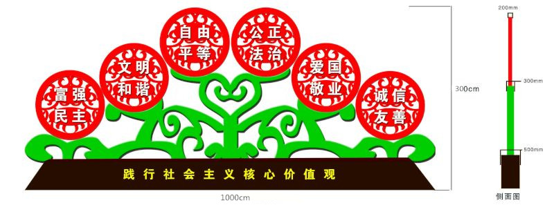 核心价值观标牌